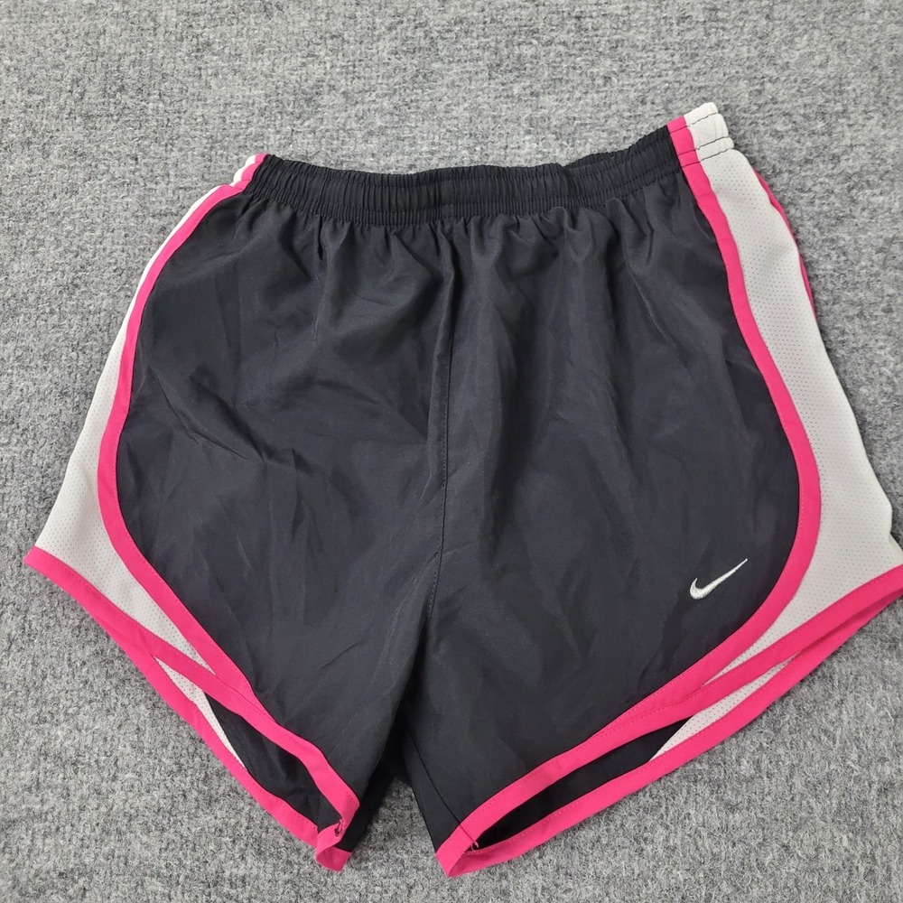 Nike Shorts Womens Size XS Black Pink Dri-Fit Running Mesh Athletic Activewear